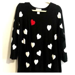 Drapers and Damon’s  Black Heart Sweater PXL
